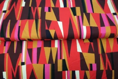 210gr/M² - Tricot stof - digitaal abstract - multi -26806-11VI