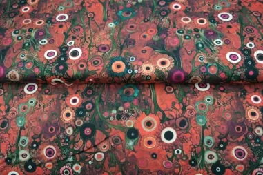 Jersey - Jersey – digitale Blumen, abstrakt – rot – 26817-11VI