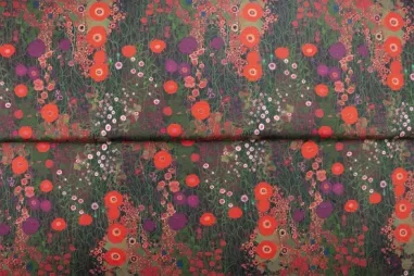 Abstract stoffen - Tricot stof - digitaal abstract bloemen - multi - 26818-11VI