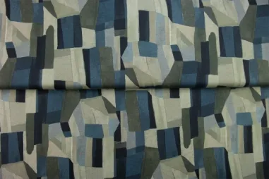 95% viscose, 5% elastan stoffen - Tricot stof - digitaal abstract - grijs multi - 26808-15VI