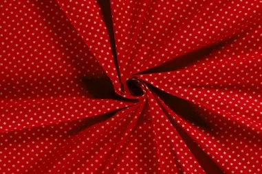 Weihnachtsbaumwollstoffe - Weihnachtsstoff – Baumwollpopeline – Folien-Weihnachtssterne – rot – 20703-015