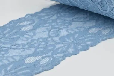 Kant band* - Rekbaar kant 15 cm - lichtblauw - XLA13-551