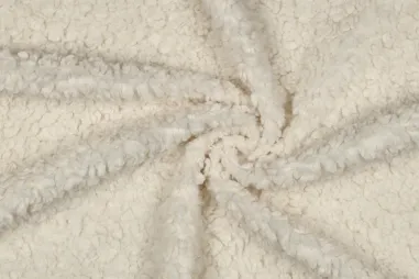 Mantelstoffen - Teddy bouclé - ecru - 3346-001