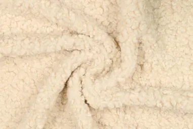 Mantelstoffen - Teddy bouclé - beige - 3346-002
