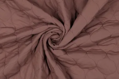 Gestepte voering stoffen - Doorgestikte stof - stepped double sided - oudroze - 3981-002