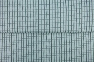 210gr/M² - Tricot stof - digitaal - geruit - lichtblauw - 26315-09