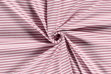 Stoffe Ausverkauf - Jersey – garngefärbt – Streifen – rosa – 11813-014