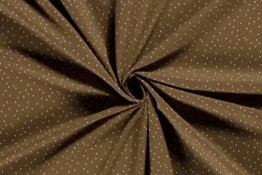 Bruine stoffen - Tricot stof - druppels - bruin - 19556-055