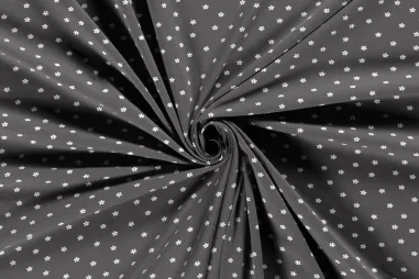 Legging stoffen - Tricot stof - bloemetjes - donkergrijs - 21501-168