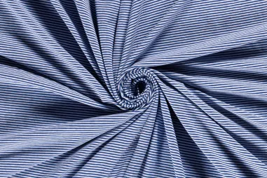 Katoen stof - Hydrofielstof uni - lichtblauw - 3001-002 - Tricot stof - garengeverfd - strepen - blauw - 21504-105