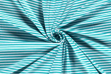 Legging - Jersey – garngefärbt – Streifen – türkis – 21505-024