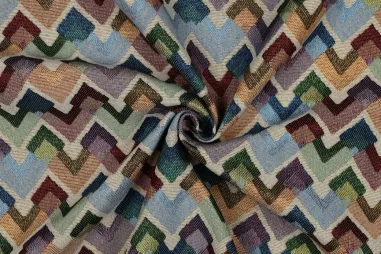 Jas stoffen - Polyester stof - gobelin - geometric - multi - 3823-001