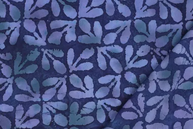 Blauwe stoffen - Viscose stof - handcrafted batik - navy - 3923-001