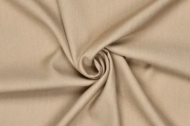 73% polyester, 25% viscose en 2% elastaan - Stretchstoff – Orlando mit kleinen Lurexstreifen – Naturfarben – 22258-170