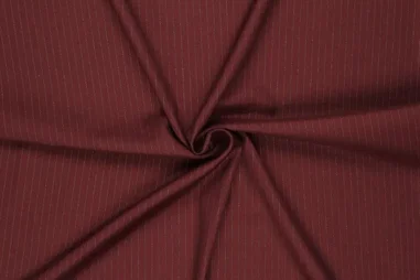 73% polyester, 25% viscose en 2% elastaan - Stretchstoff – Orlando mit kleinen Lurexstreifen – Bordeaux – 22258-400