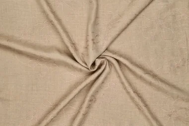 100% Polyester - Stickstoff – Blumen – naturfarben – 22759-179