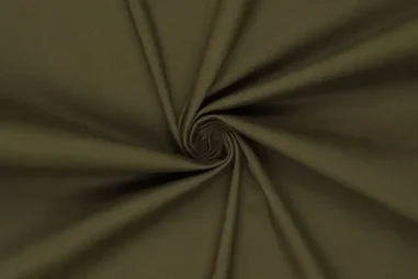Oeko-Tex klasse 2 - Stretch stof - twill brushed - keperkatoen - legergroen - 90051-215