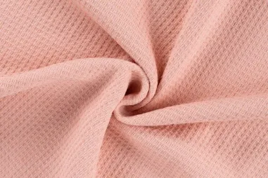 Effen stoffen - Bamboe stof - bamboe waffle towel - poederroze - 3/67003-120