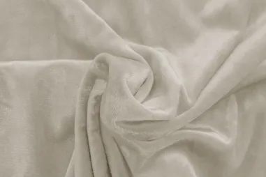 Herbst - Veloursstoff – Velvet Crushed – gebrochenes Weiß – 0668-020