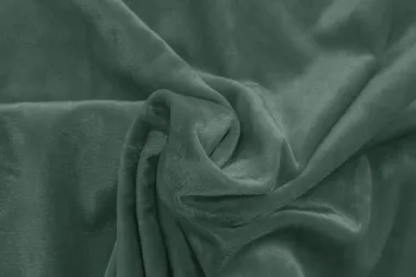 95% polyester, 5% elastan stoffen - Velours stof - velvet crushed - oudgroen - 0668-320