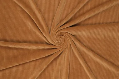 Winter stoffen - Tricot stof - super soft corduroy - caramel - 90048-098