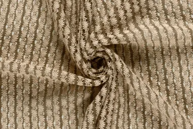 Ecru stoffen - Gebreide stof - ajour - ecru/taupe - 32/25256-054