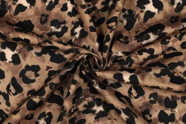 Canvas stoffen - Canvas stof - digitaal dierenprint - lichtbruin - 6705-004