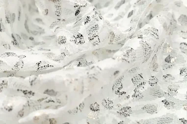 140gr/M² - Kant stof - foil lace - wit - 22411-001