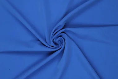 88% polyester, 12% elastan - Stretch stof - bi-stretch - kobaltblauw - 0854-655