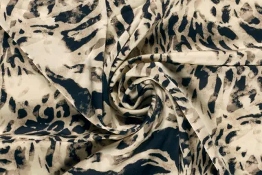 Satin - Satin – Duchesse – Tierprint – gebrochenes Weiß – 32/25023-051