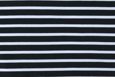 300gr/M² - Tricot stof - punta di roma - strepen - zwart - 12468-998