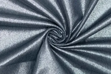 Wollen stof - Gekookte wol - kobalt - 4578-005 - Spijkerstof - denim foil - lichte stretch - blauw - 791046-12