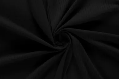 200gr/M² - Tricot stof - ribtricot - zwart - 18497-069