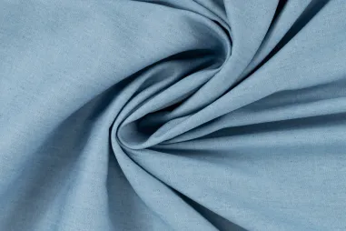 Niet rekbare stoffen - Denim stof - chambray - dusty blauw - 3/48134-920