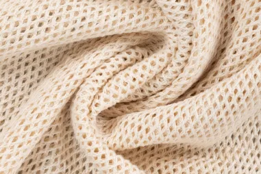 Oeko-Tex klasse 1 - Gebreide stof - crochette - gebroken wit - 3/47103-510