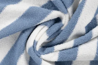 Gestreepte stoffen - Badstof - strepen - blauw/wit - 3/47100-500