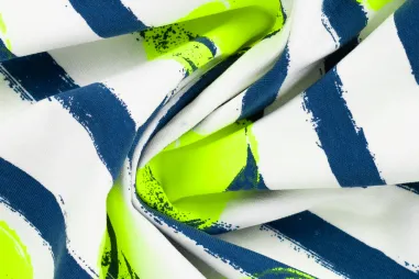 Altweiß - Tricot stof - French Terry - strepen - gebroken wit - 3/20122-510