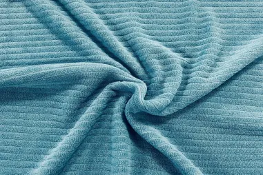 QJUTIE & the Qjutest, editie 3 - Gebreide stof - pico terry - corduroy - aquablauw - 3/47101-930