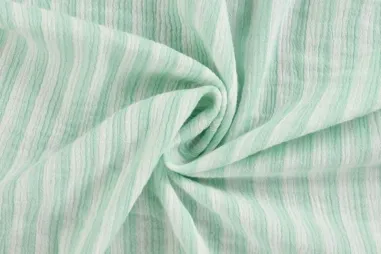 Baby Cape - Hydrofiel stof - strepen - zachtgroen - 42048-230