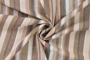 Polyester Stoff - Outdoor wasserdicht gesprenkelt - braun - 4234-007 - Viscose stof - stretch - rayon slub - strepen - bruin - 19062-542