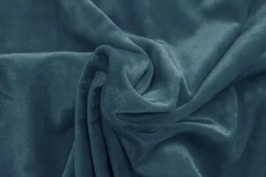 Rekbare voering donkerkobalt 7900-006 - Velours stof - velvet crushed - blauw - 0668-630