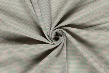 Oeko-Tex klasse 2 - Geruite stof - poplin seersucker - groen/zalm - 25002-025