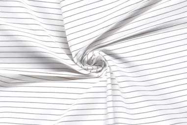 Stretch - Stretch stof - bengaline - strepen - wit - 25202-050