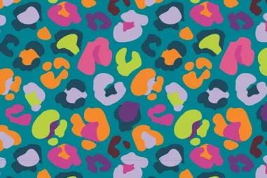 Sweaterstoffen - Tricot stof - French Terry - luipaardprint - licht petrol - 20125-941