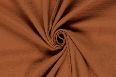 Babycape stoffen - Hydrofiel stof - dobby stippen - roodhout - 23238-114