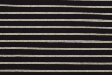 Jersey stoffen - Tricot stof - punta di roma - strepen - zwart - 12468-999