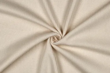 Najaar stoffen - Gebreide stof - katoenen rib - ongebleekd en ongeverfd - 1069-001