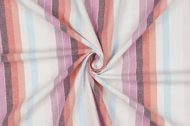Polyester stof - satijn duchesse - bloemen fantasie - multi - 24076-012 - Katoen stof - yarn dyed - strepen - multi - 3844-001