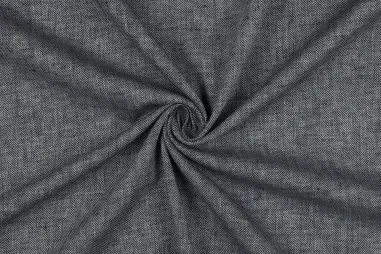 Marineblauwe stoffen - Linnen stof - katoenmix - herringbone - marine - 3914-003