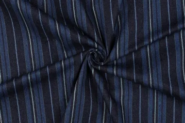 Spijkerstoffen en denim stoffen - Spijkerstof - denim stripes - indigo - 3997-001